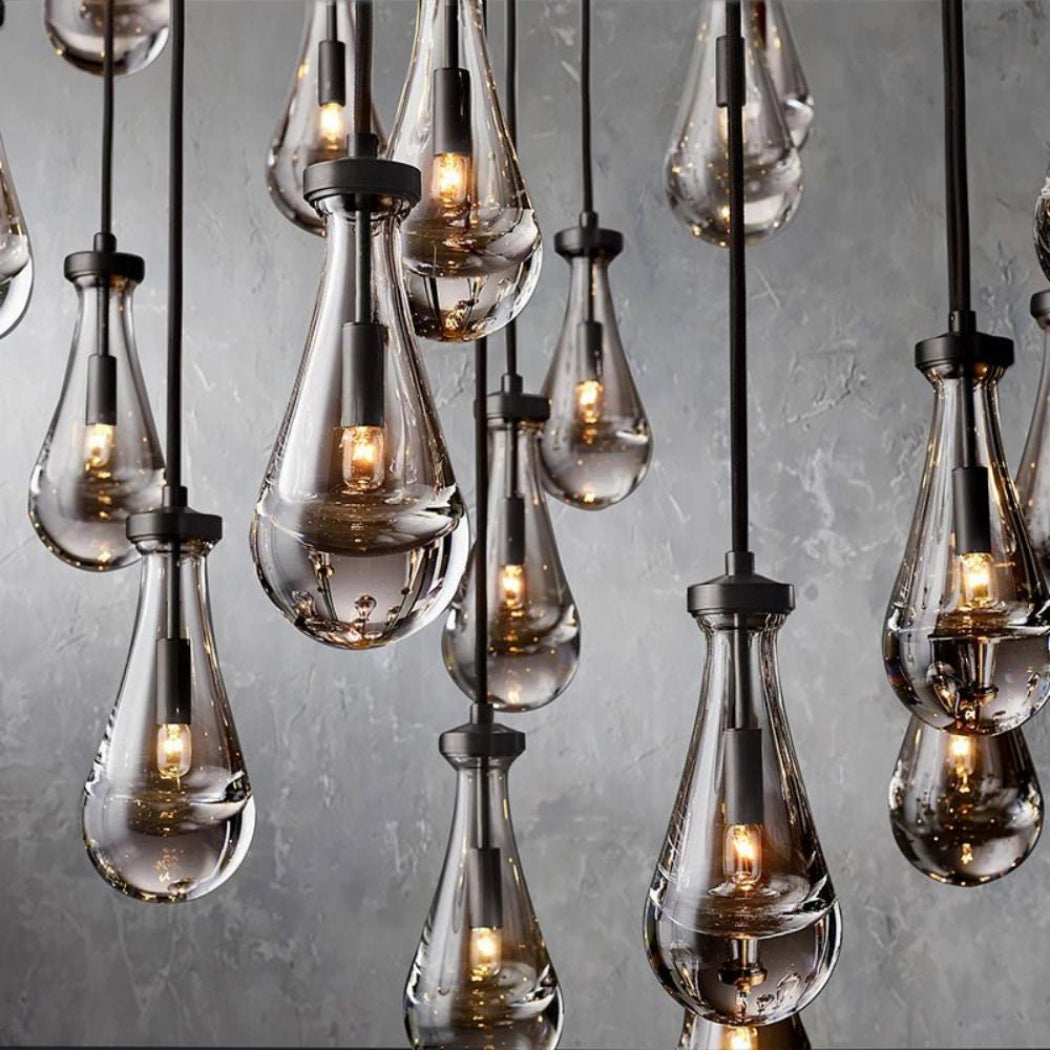 Elara 54″ Linear Hand-Blown Glass Chandelier