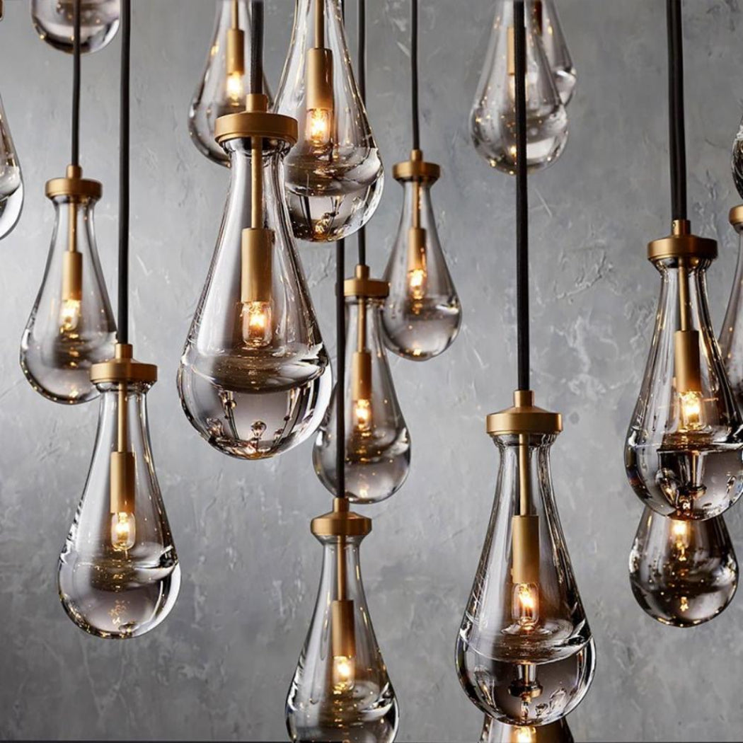 Elara 54″ Linear Hand-Blown Glass Chandelier