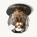 Lumera Smoke Crystal Flush Mount