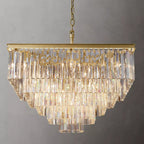 Odessa Multi-Tier K9 Crystal Square Chandelier