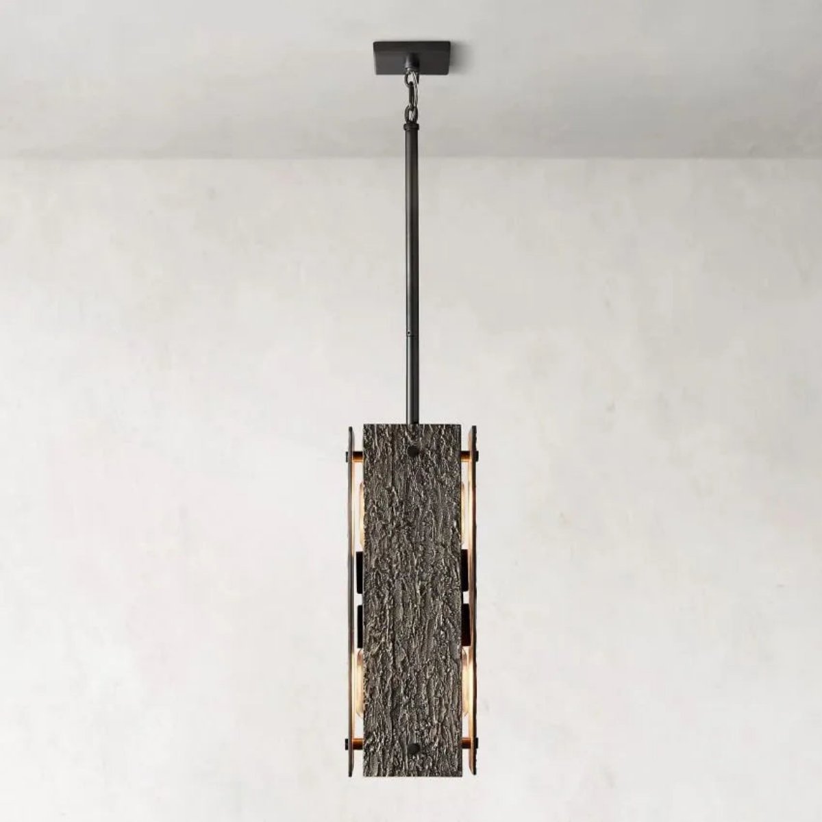 Valora 19″ Rectangular Brass Pendant