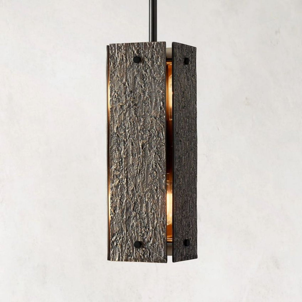 Valora 19″ Rectangular Brass Pendant