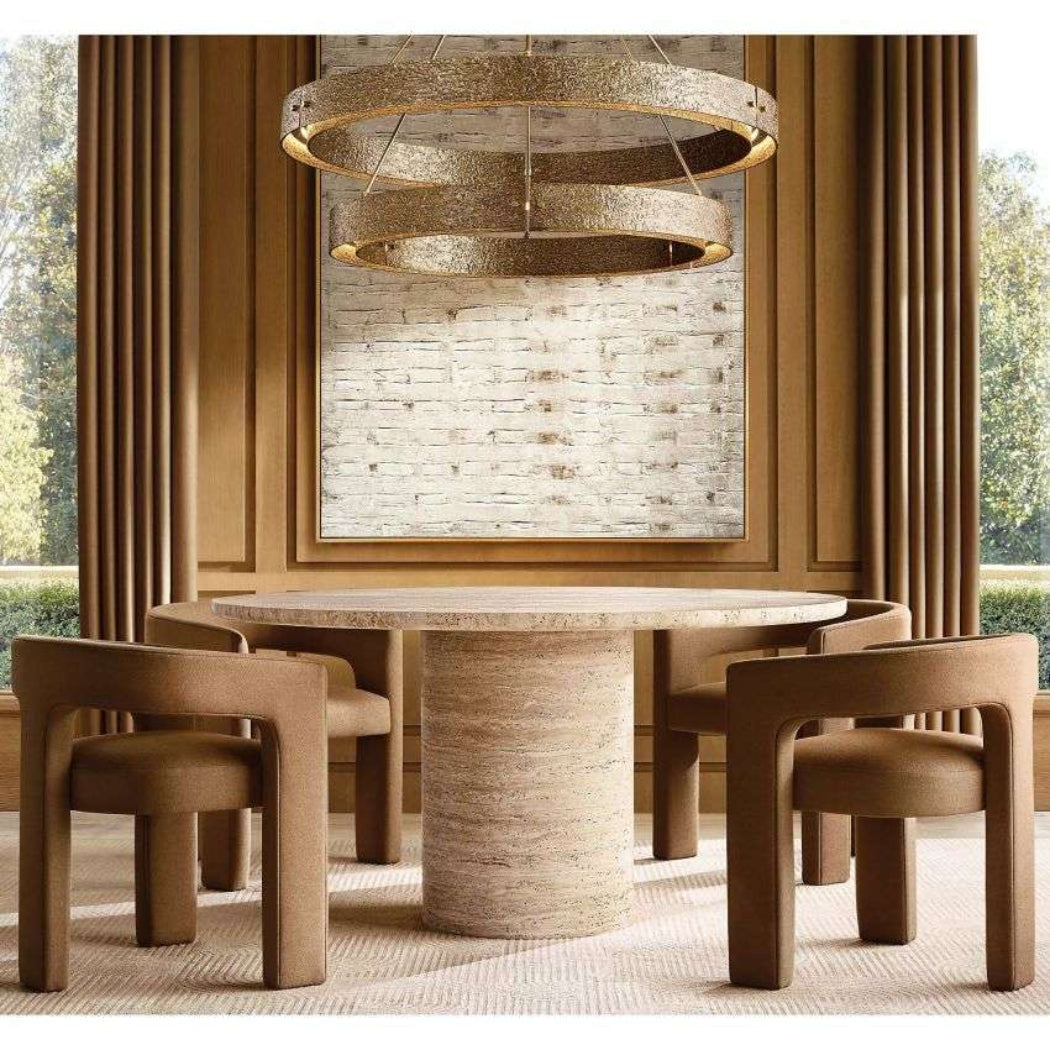Valora 60″ Two-Tier Round Brass Chandelier