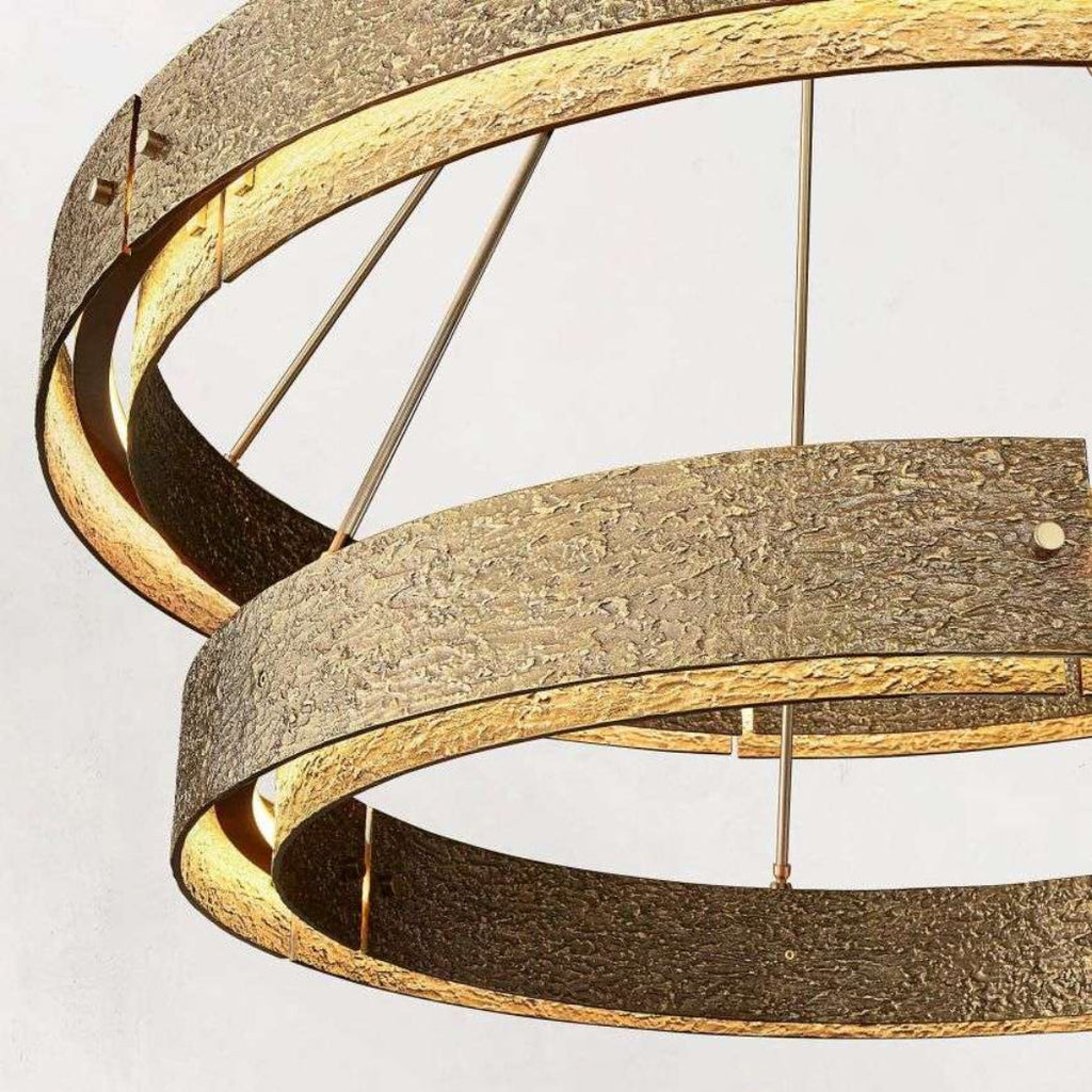 Valora 48″ Two-Tier Round Brass Chandelier