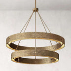 Valora 48″ Two-Tier Round Brass Chandelier