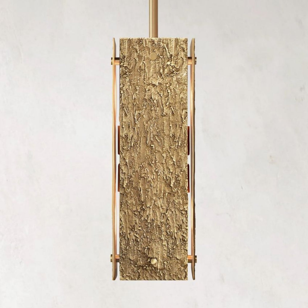 Valora 19″ Rectangular Brass Pendant