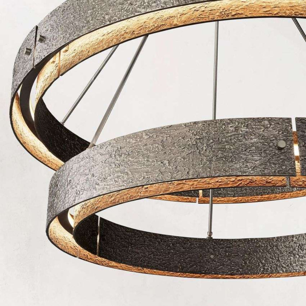 Valora 60″ Two-Tier Round Brass Chandelier