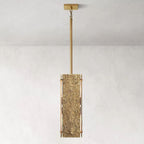 Valora 19″ Rectangular Brass Pendant