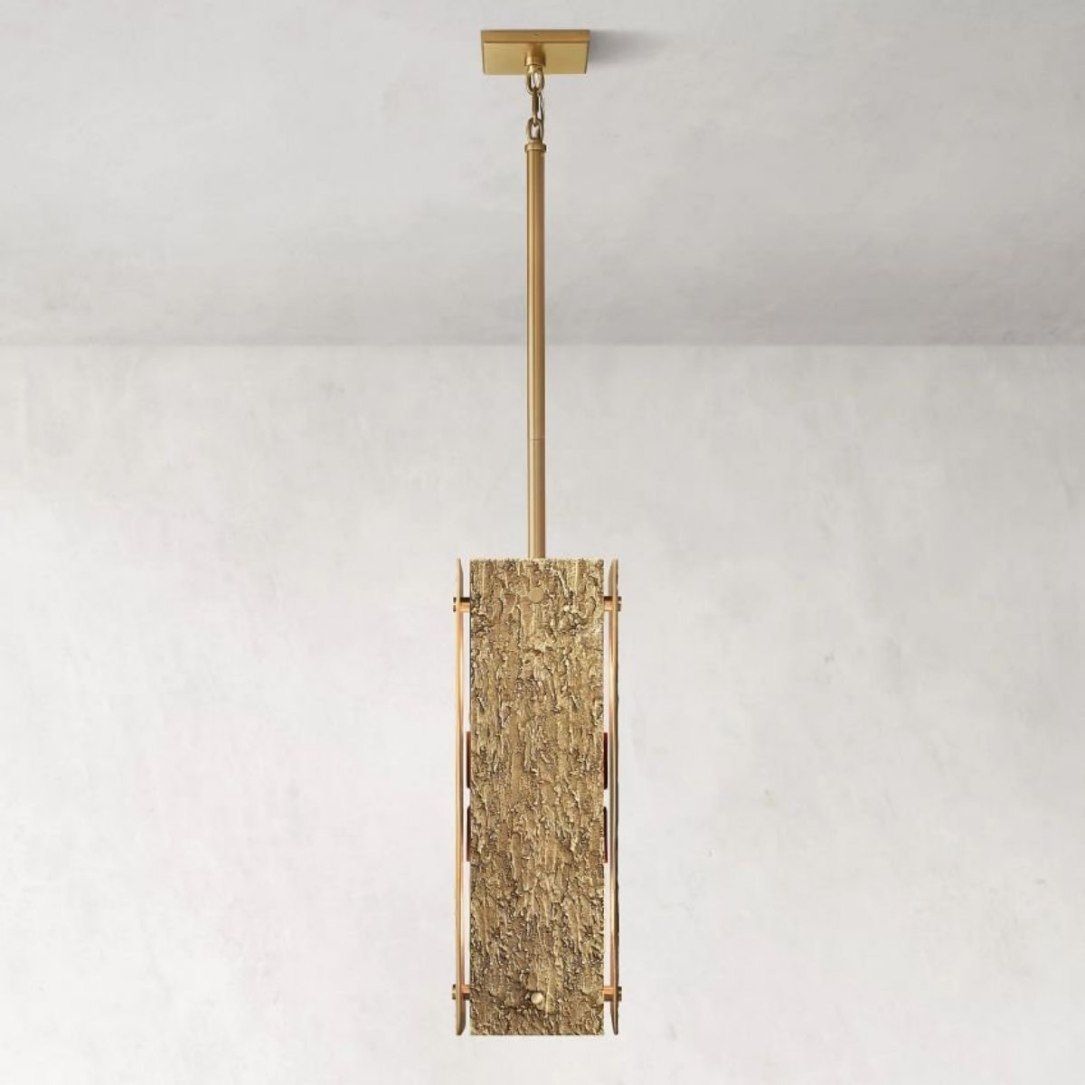 Valora 19″ Rectangular Brass Pendant
