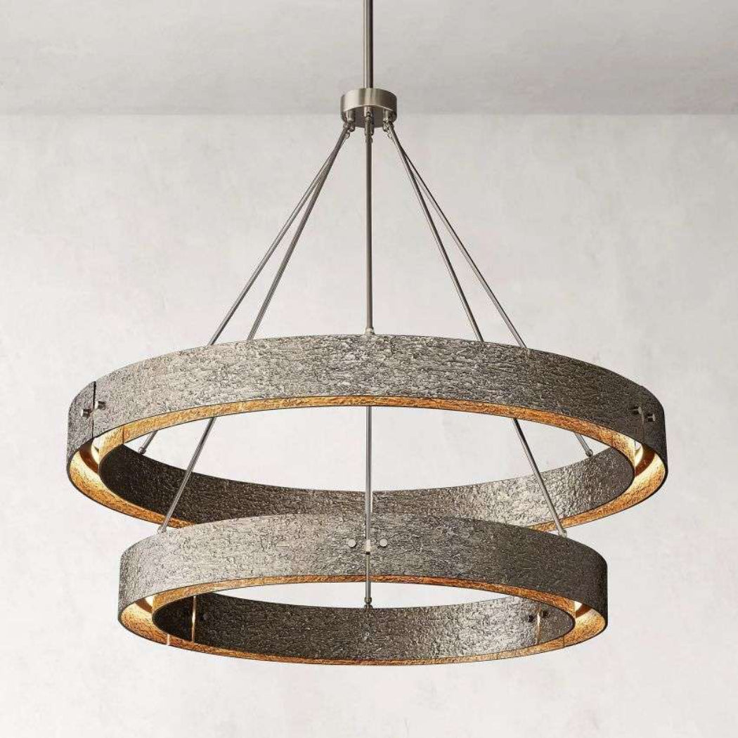 Valora 60″ Two-Tier Round Brass Chandelier