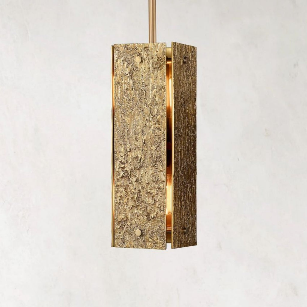 Valora 19″ Rectangular Brass Pendant