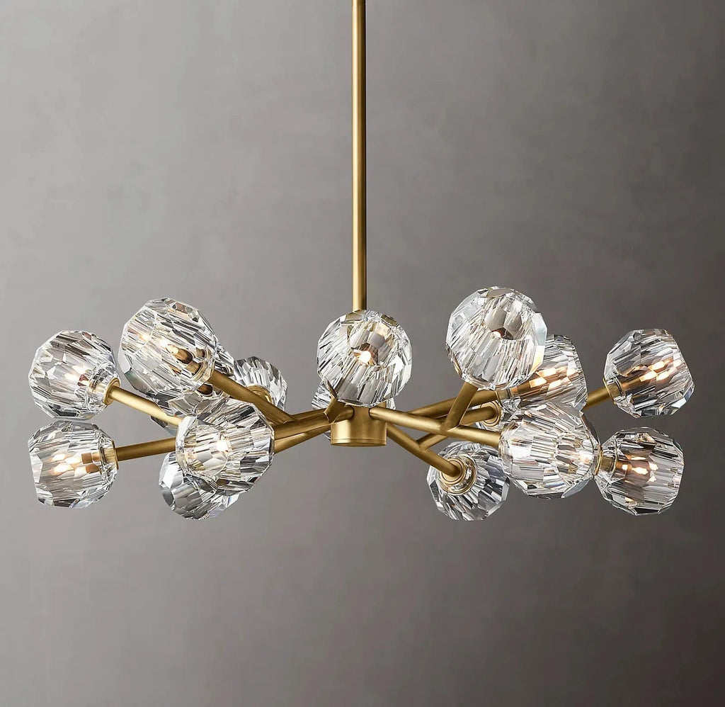 Lumera 36″ Clear & Smoke Crystal Round Chandelier
