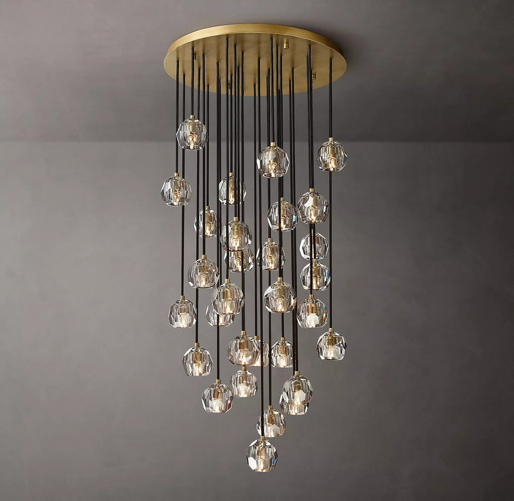Lumera 30″ Clear Crystal Cluster Chandelier