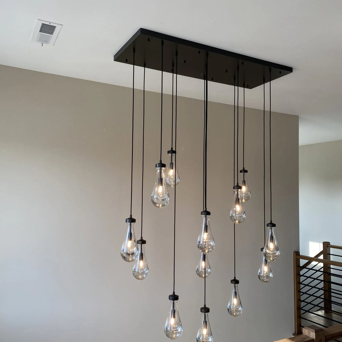 Elara 54″ Linear Hand-Blown Glass Chandelier
