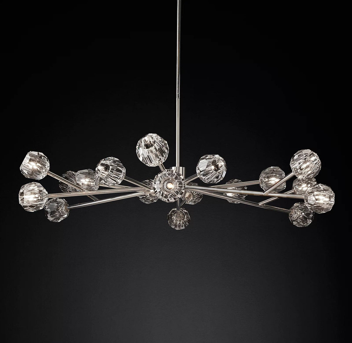 Lumera 60″ Clear & Smoke Crystal Round Chandelier