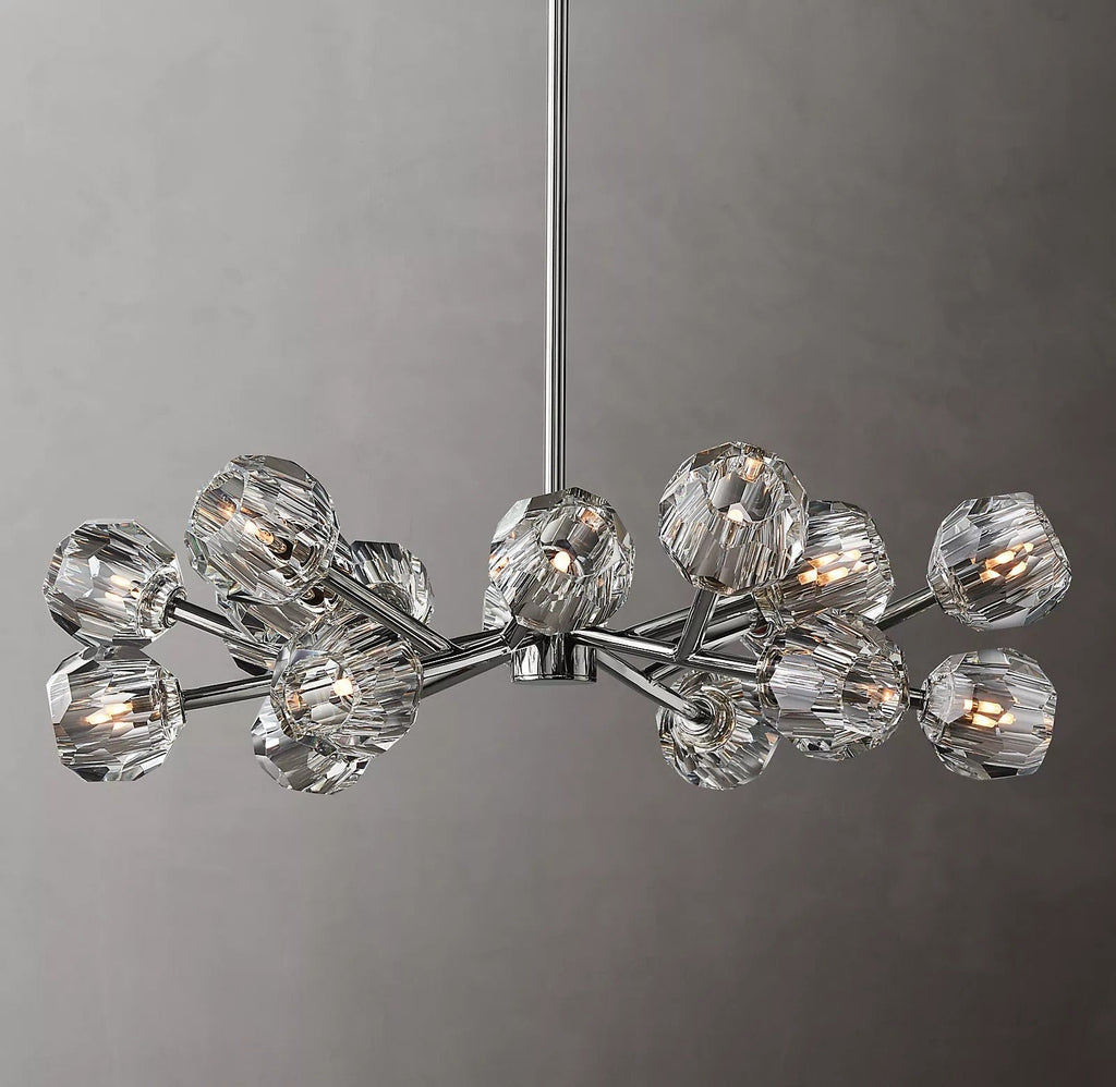 Lumera 36″ Clear & Smoke Crystal Round Chandelier