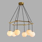 Aurevia 21.6″/29.5″/34.6″ Alabaster Globe Chandelier