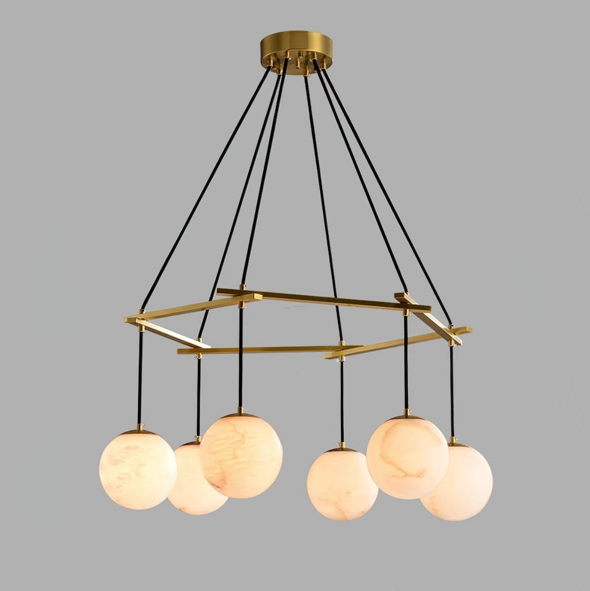 Aurevia 21.6″/29.5″/34.6″ Alabaster Globe Chandelier
