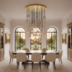 Lumera 40″ Clear Crystal Cluster Chandelier