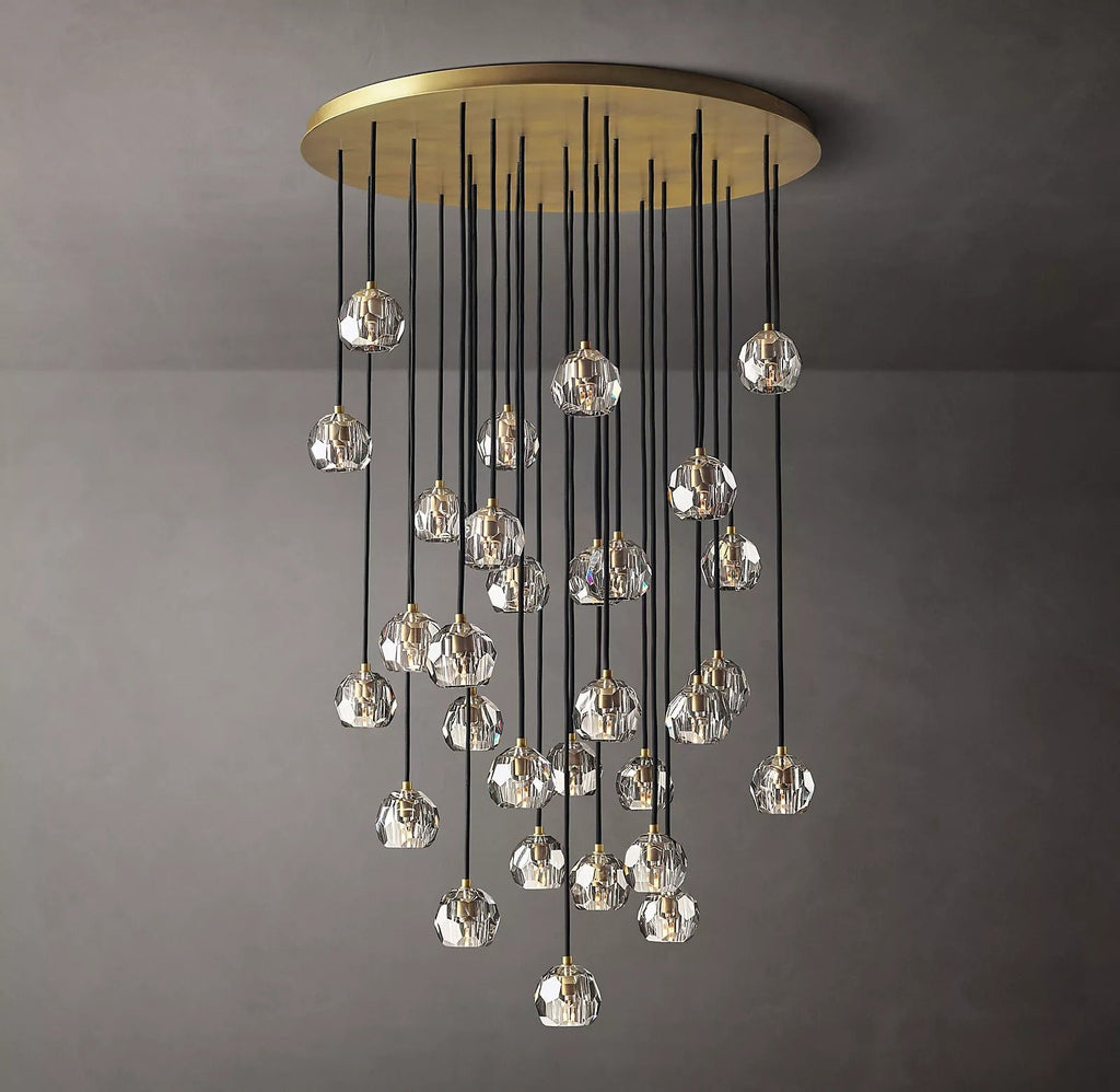 Lumera 40″ Clear Crystal Cluster Chandelier