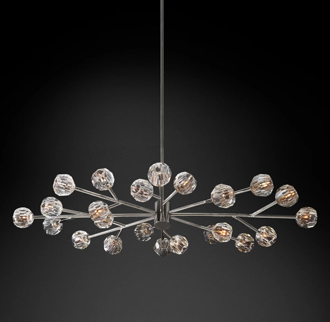 Lumera 72″ Clear & Smoke Crystal Chandelier