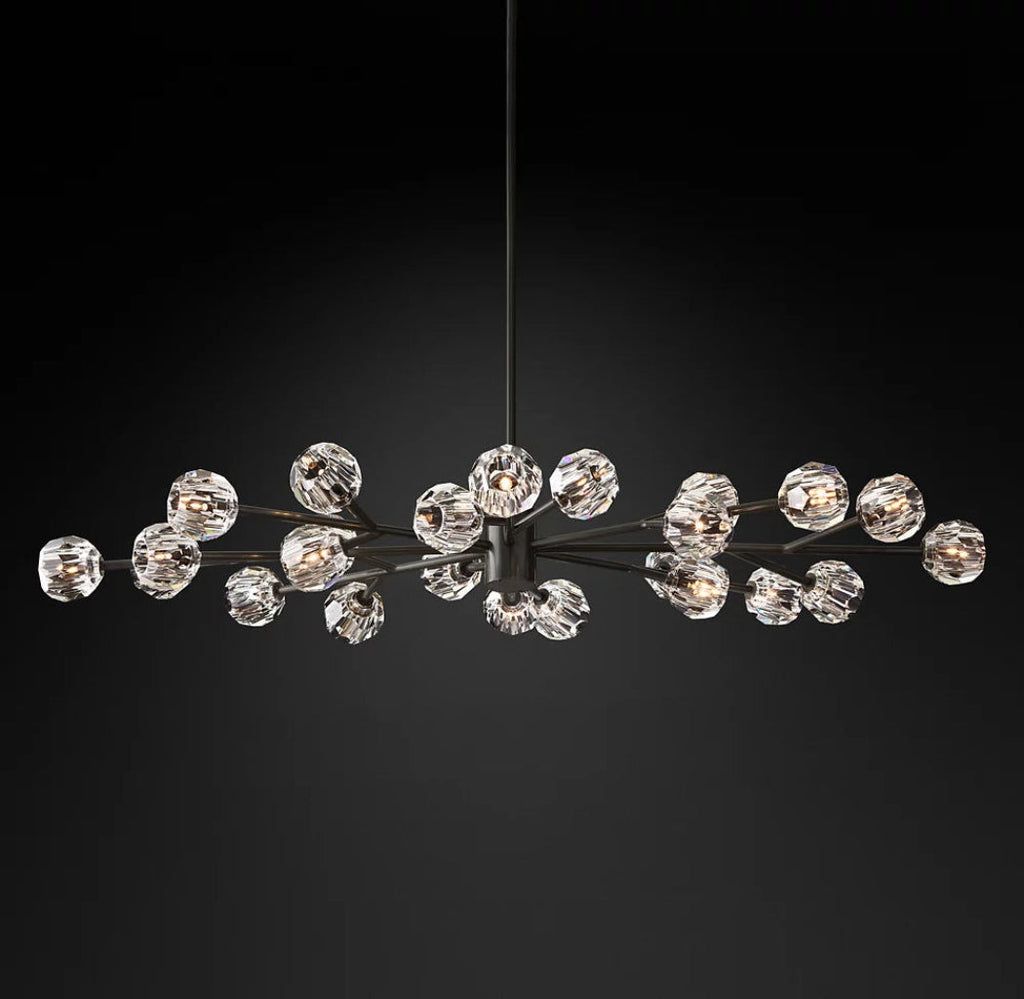 Lumera 72″ Clear & Smoke Crystal Chandelier