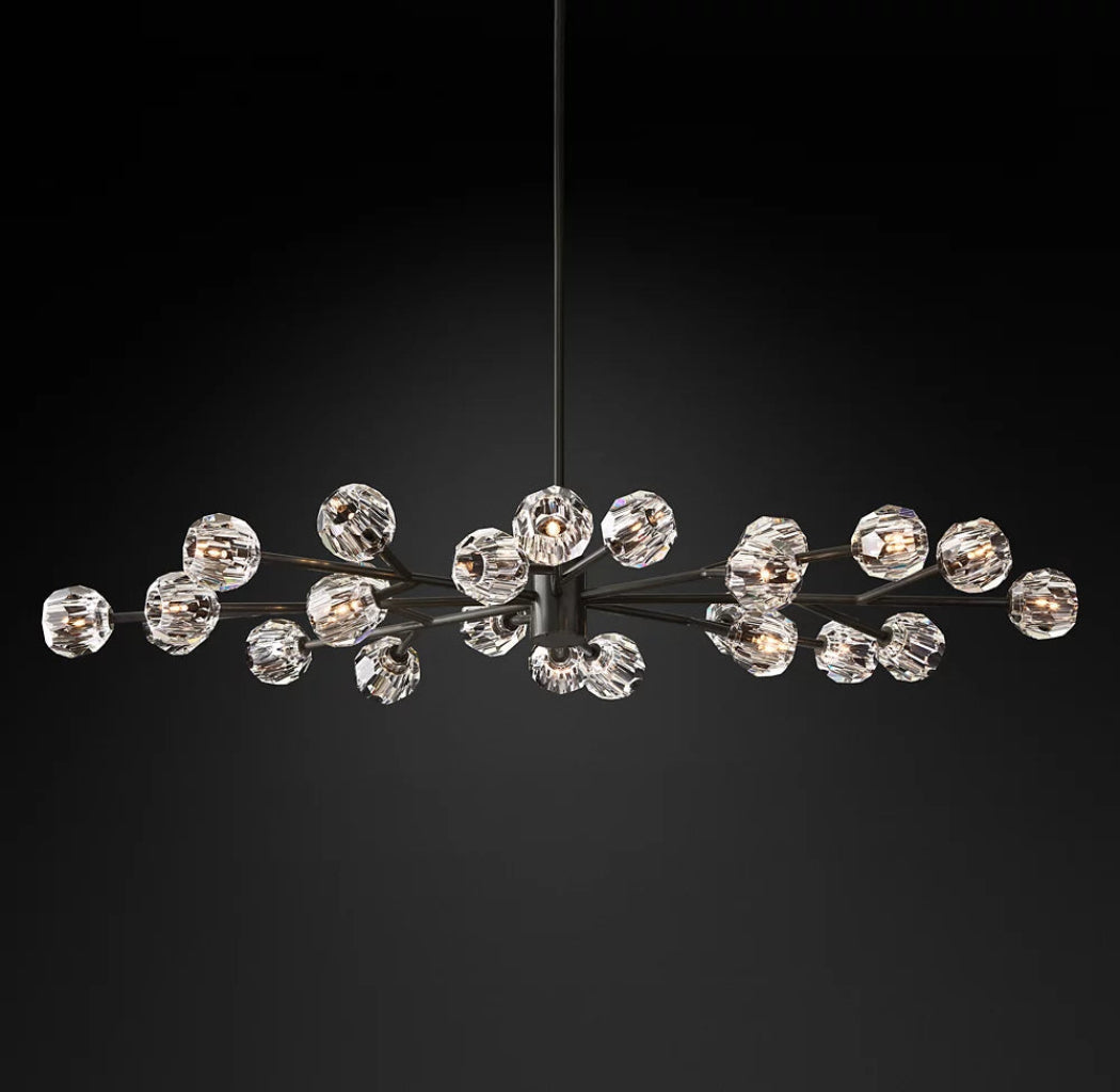 Lumera 72″ Clear & Smoke Crystal Chandelier