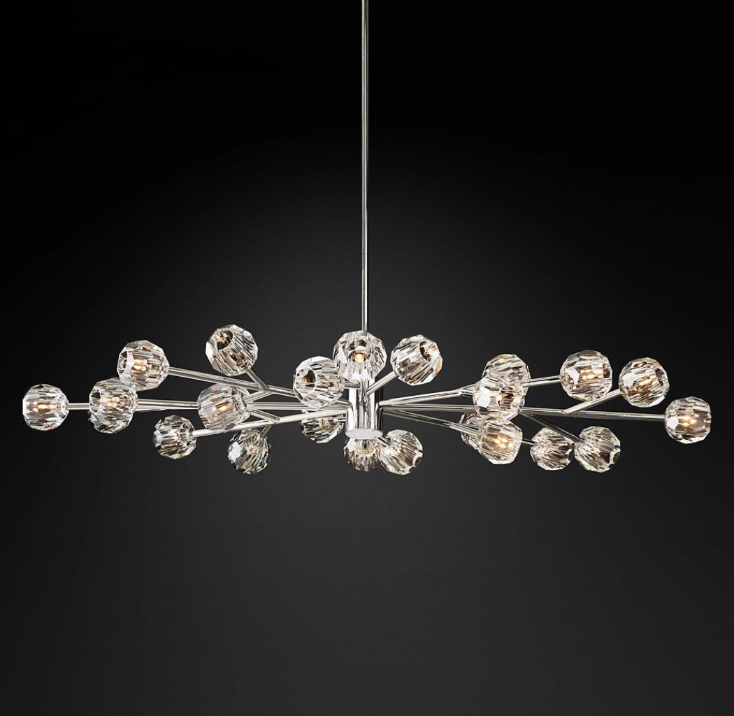 Lumera 72″ Clear & Smoke Crystal Chandelier