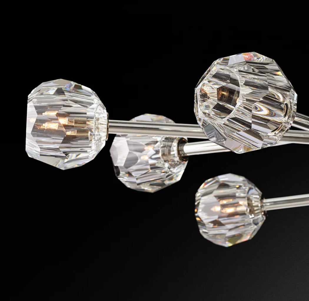 Lumera 72″ Clear & Smoke Crystal Chandelier