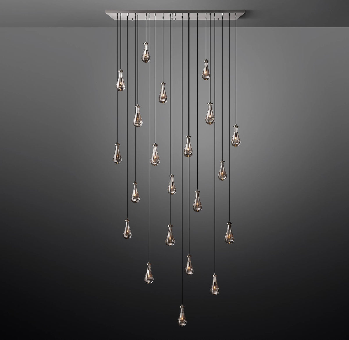 Elara 72″ Linear Hand-Blown Glass Chandelier