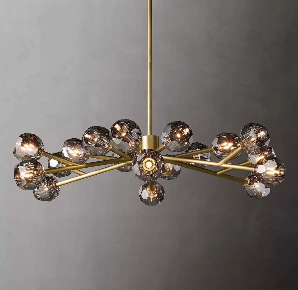 Lumera 48″ Clear & Smoke Crystal Round Chandelier