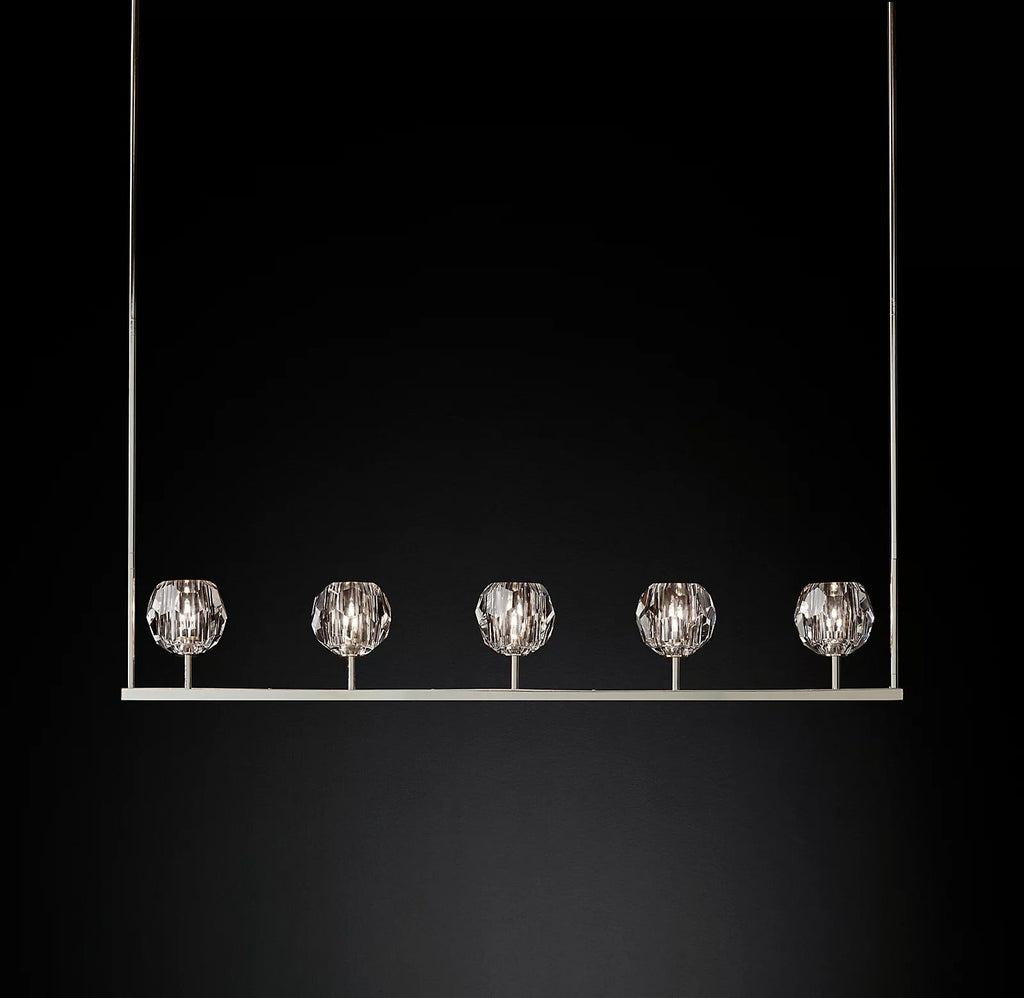 Lumera 48″ Clear Crystal Linear Chandelier