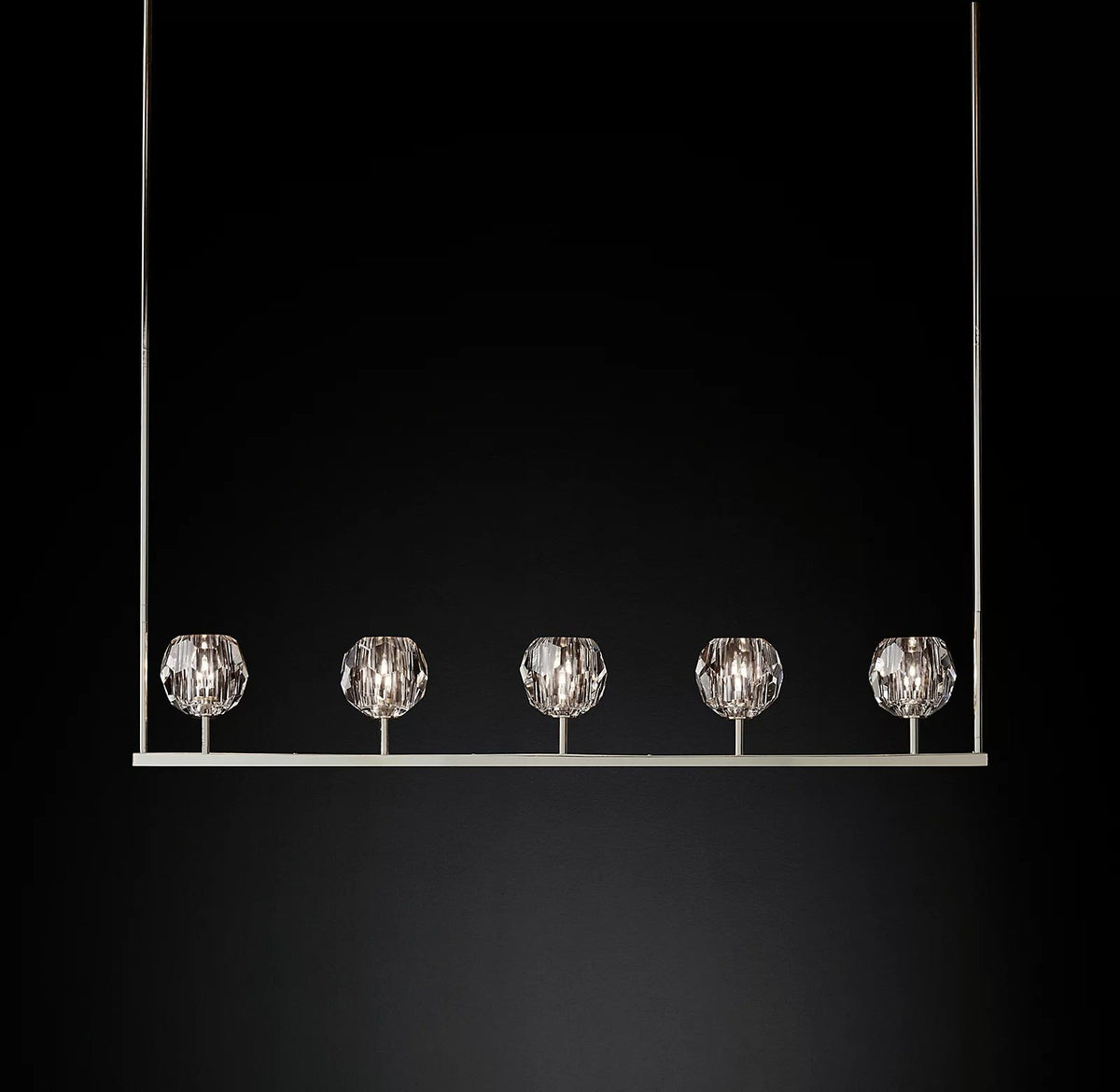 Lumera 48″ Clear Crystal Linear Chandelier