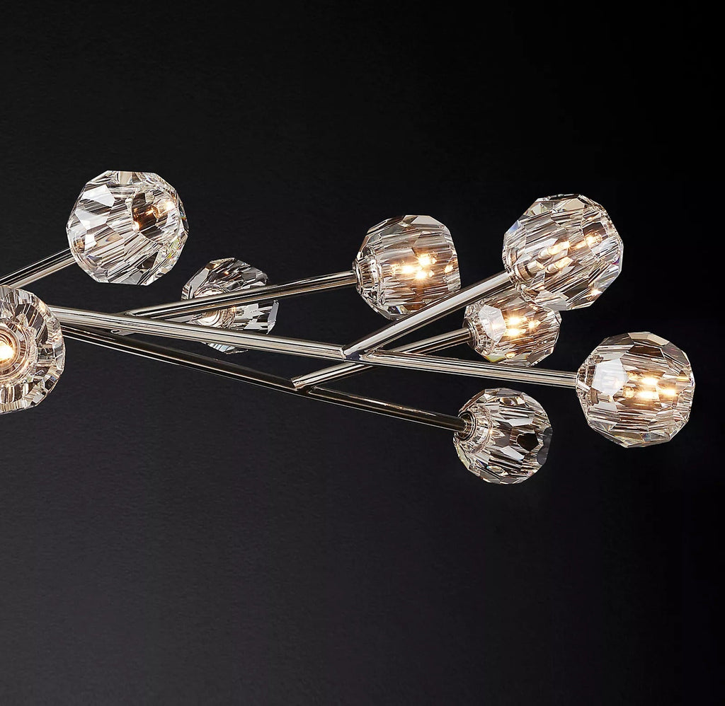 Lumera 60″ Clear & Smoke Crystal Round Chandelier