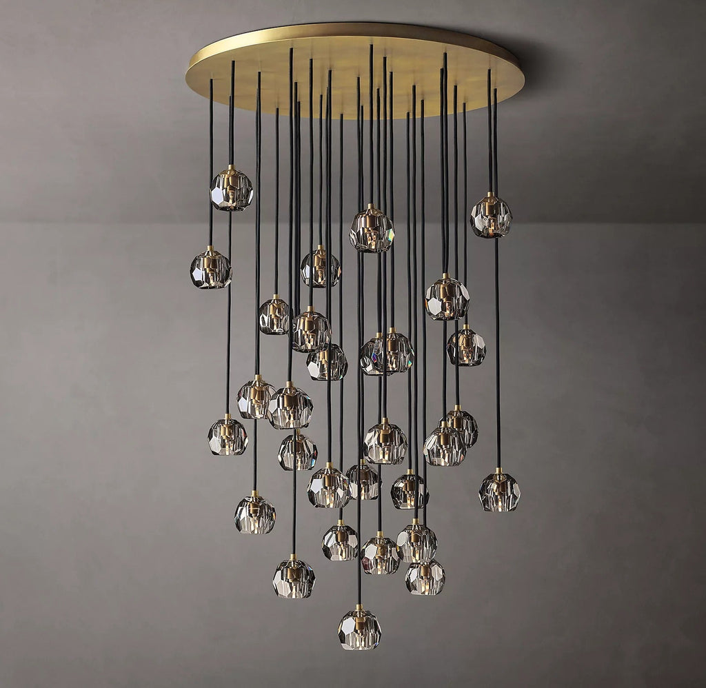 Lumera 40″ Smoke Crystal Cluster Chandelier