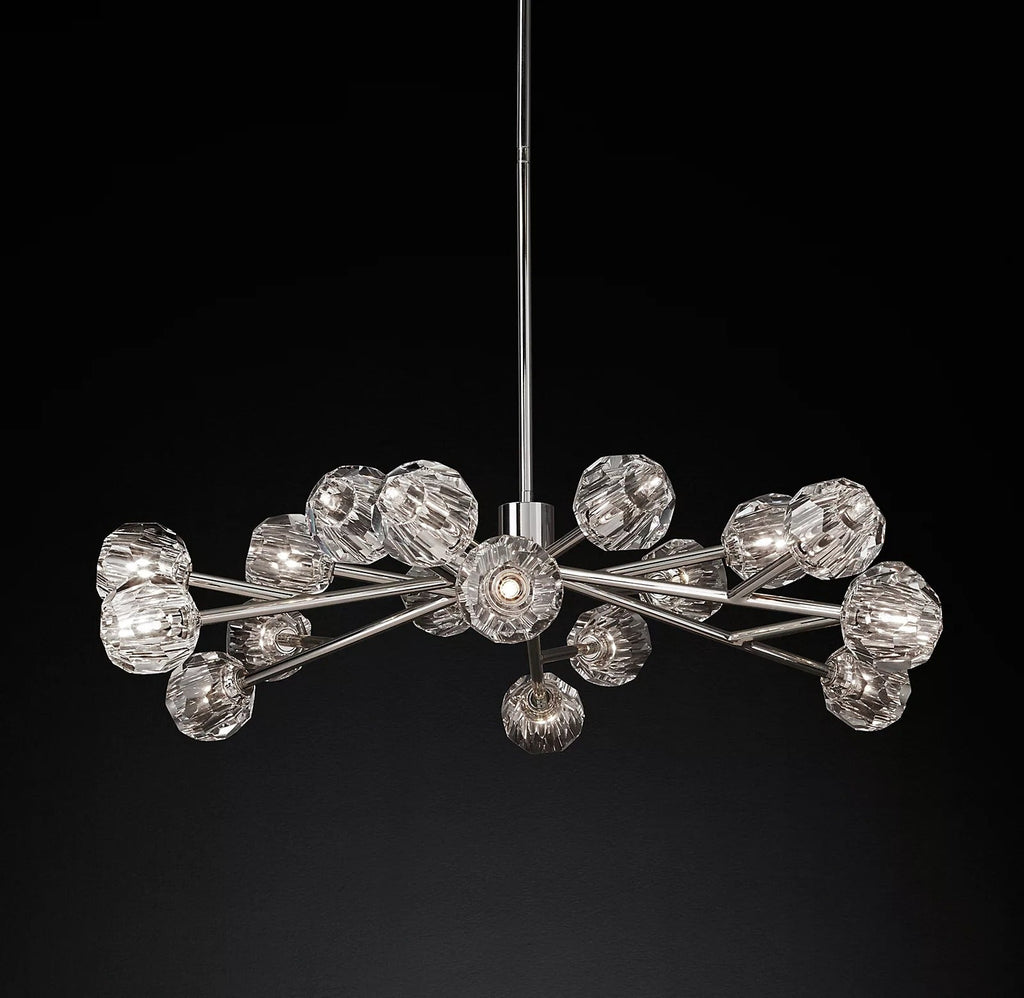 Lumera 48″ Clear & Smoke Crystal Round Chandelier