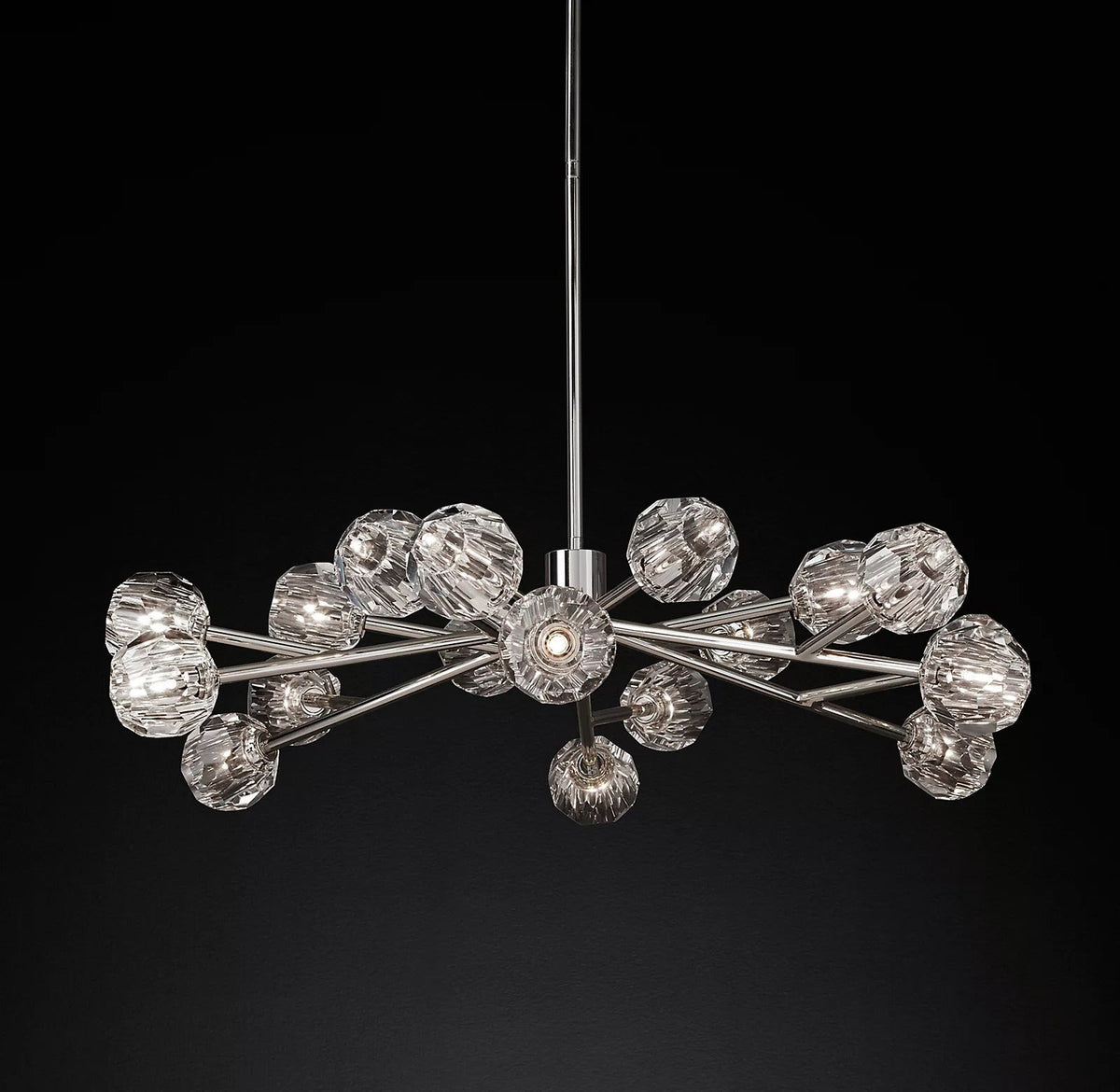 Lumera 48″ Clear & Smoke Crystal Round Chandelier