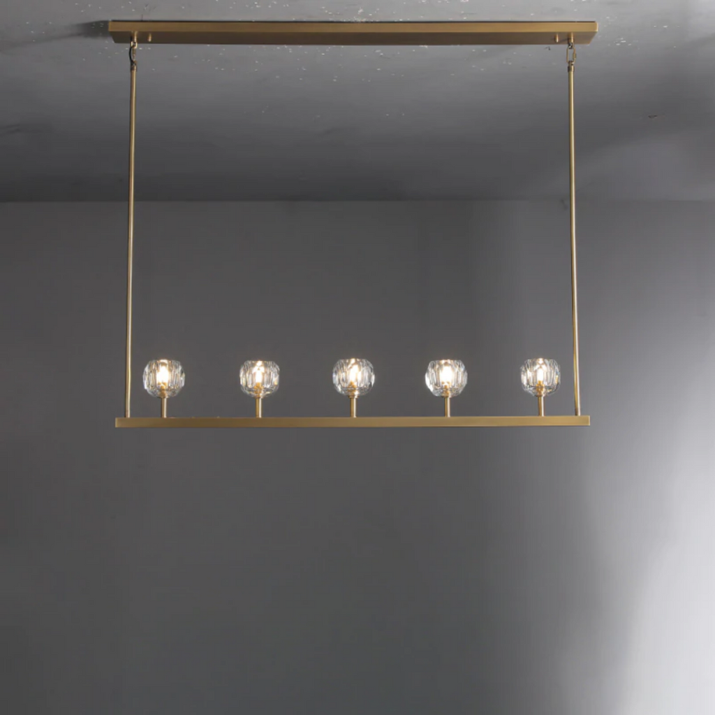 Lumera 48″ Clear Crystal Linear Chandelier