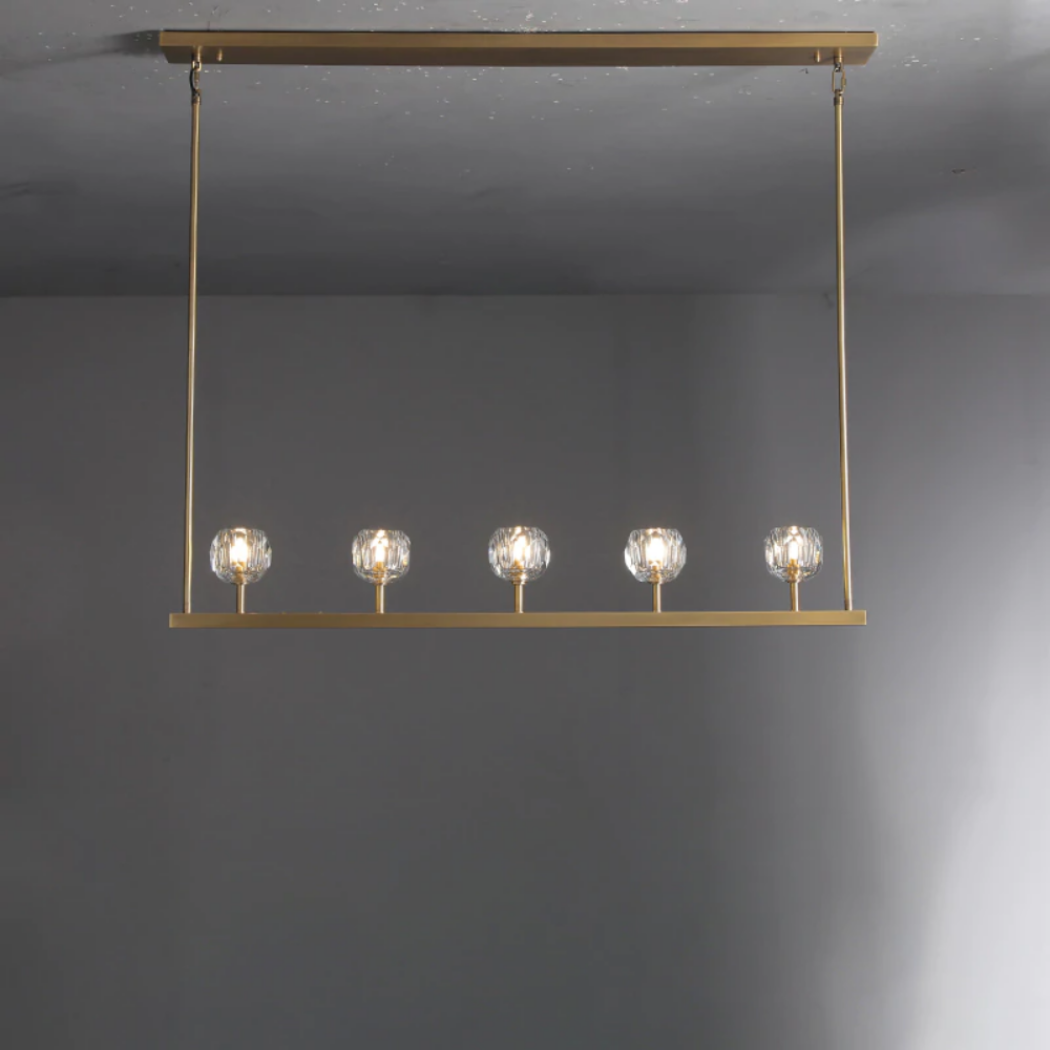 Lumera 48″ Clear Crystal Linear Chandelier