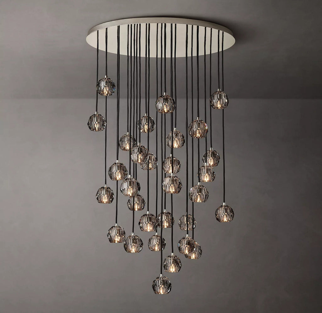 Lumera 40″ Smoke Crystal Cluster Chandelier