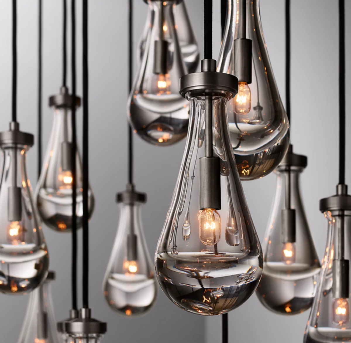 Elara 72″ Linear Hand-Blown Glass Chandelier
