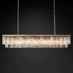 Odessa Two-Tier Glass Linear Chandelier