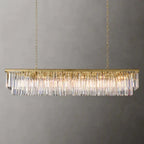 Odessa Two-Tier Glass Linear Chandelier