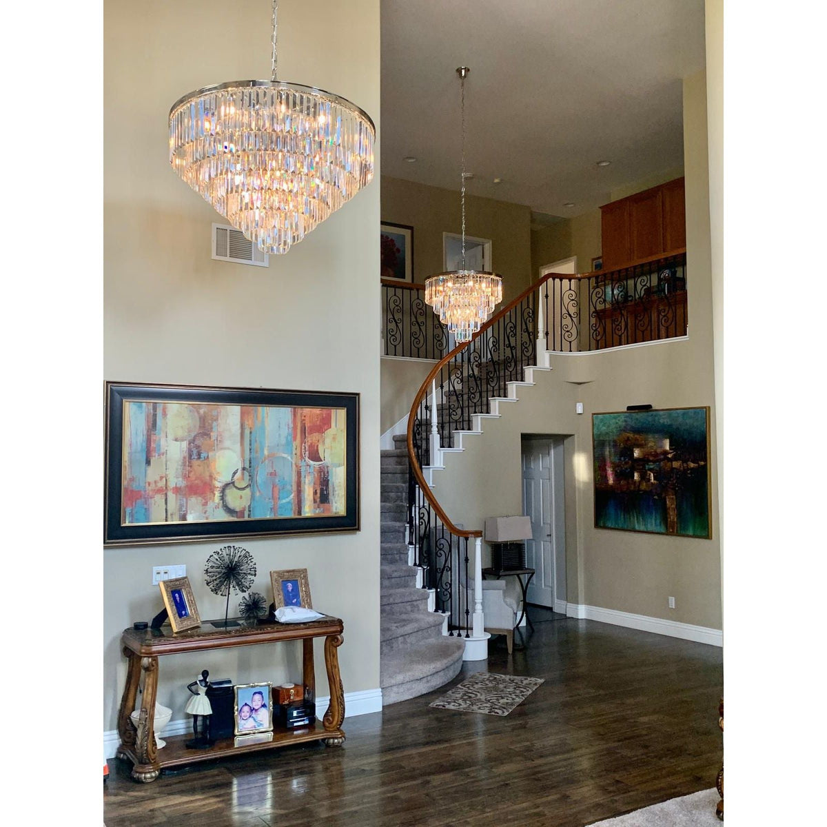 Odessa Multi-Tier K9 Crystal Round Chandelier