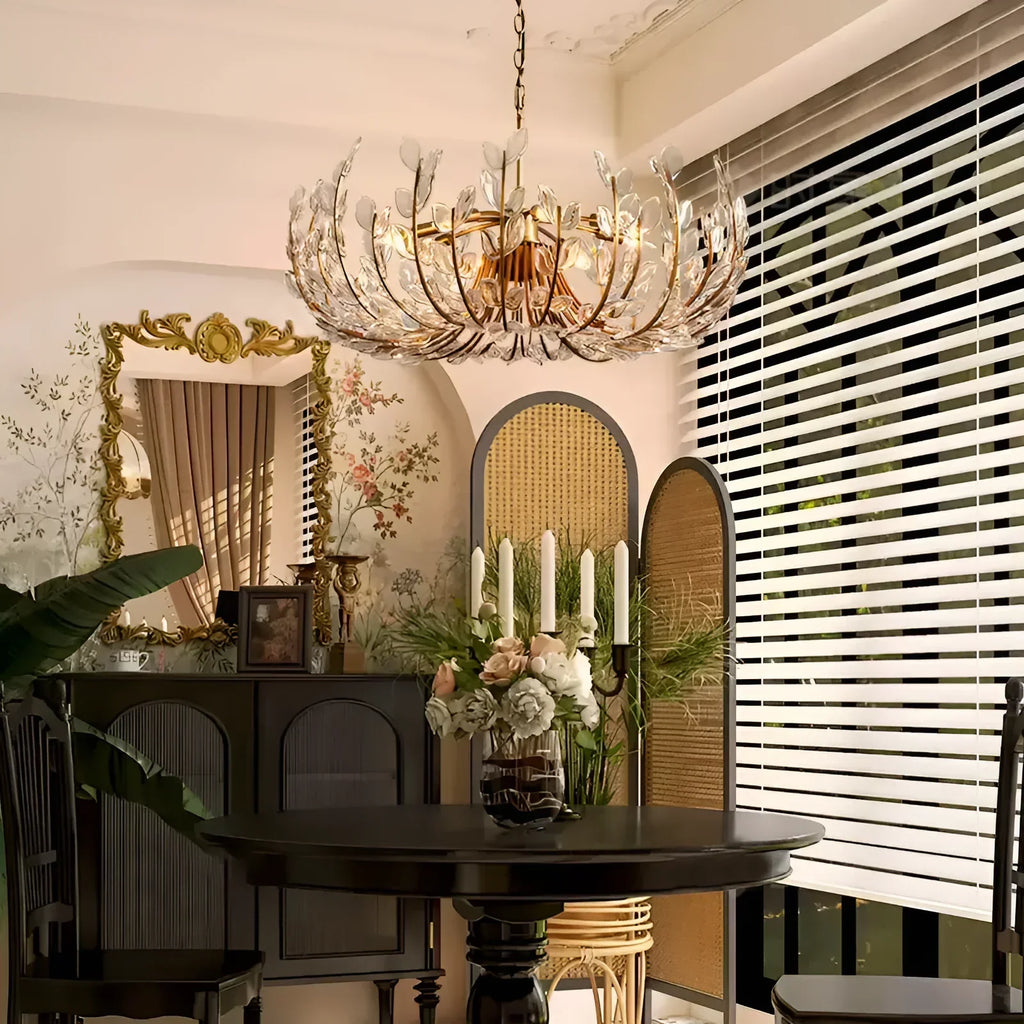 Seraphina 32″ 8-Light Glass Petal Chandelier