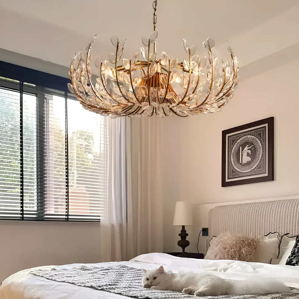 Seraphina 32″ 8-Light Glass Petal Chandelier