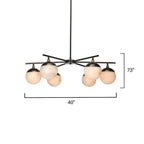 Maelis Alabaster 6 Light Chandelier for Bedroom, Living Room