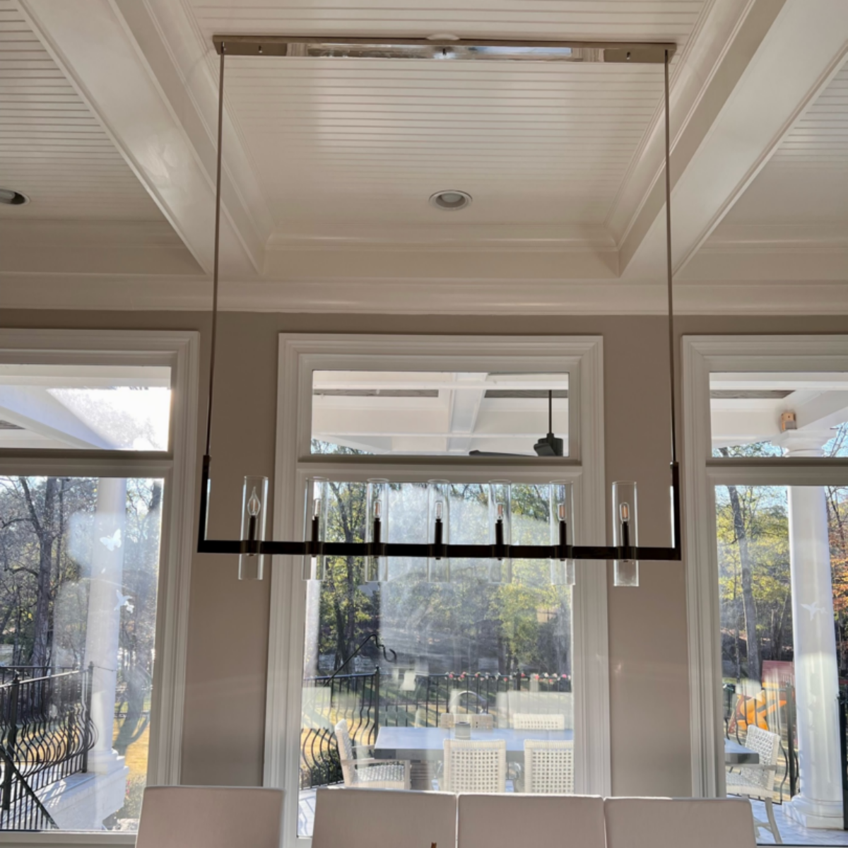 Rovella 71″ Linear Glass Chandelier