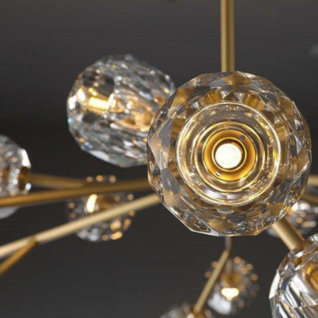 Lumera 48″ Clear & Smoke Crystal Round Chandelier