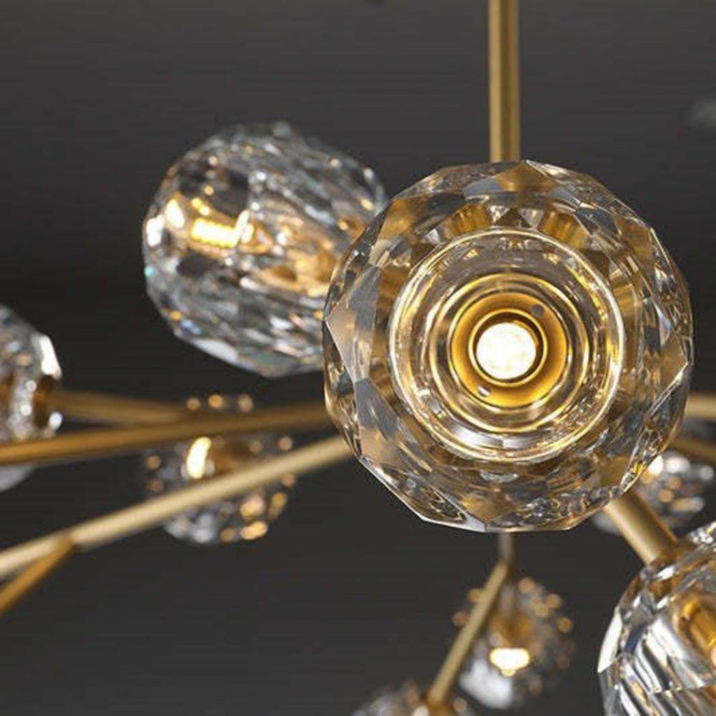 Lumera 24″ Clear & Smoke Crystal Round Chandelier